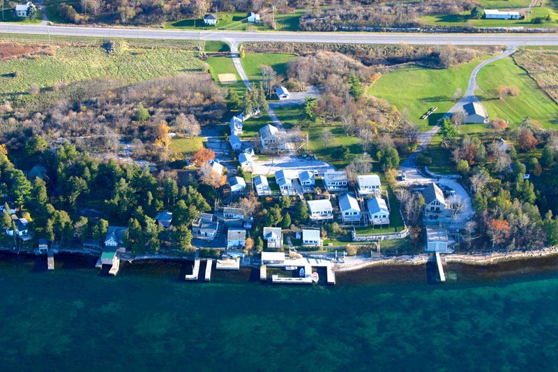 View of the Cottages From the Dock